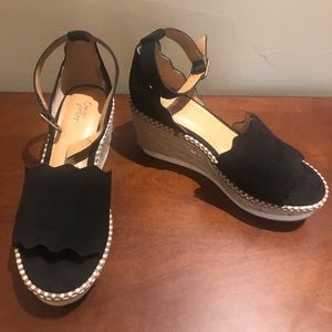 Black Wedges - Size 7, Brand: Crown Vintage